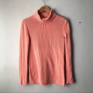 J Jill pink cotton blend turtleneck sweater size XS